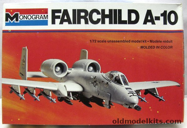 Monogram 1/72 Fairchild A-10A Thunderbolt II 'Warthog', 5405 plastic model kit